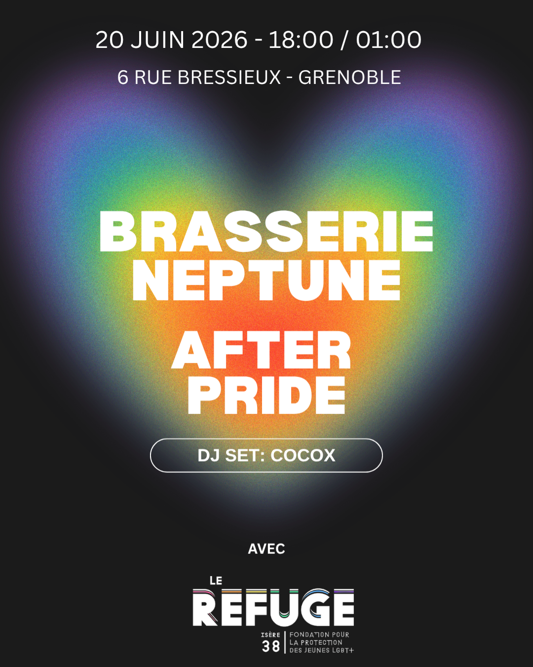 affiche soirée pride refuge